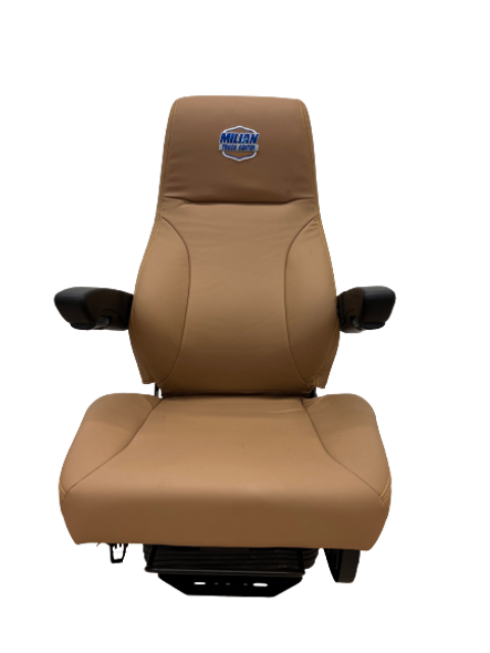 Standard Seat with Wide Cushion, Included Arms, High Back, No Heat, Synthetic Leader, Color Tan