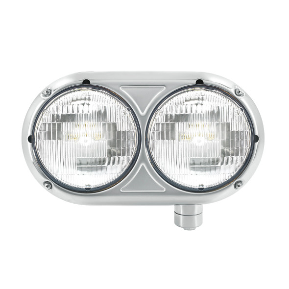 HEADLIGHT ASSEMBLY WITH HALOGEN BULBS & 304 SS HOUSING FOR PETERBILT 359 - PASSENGER