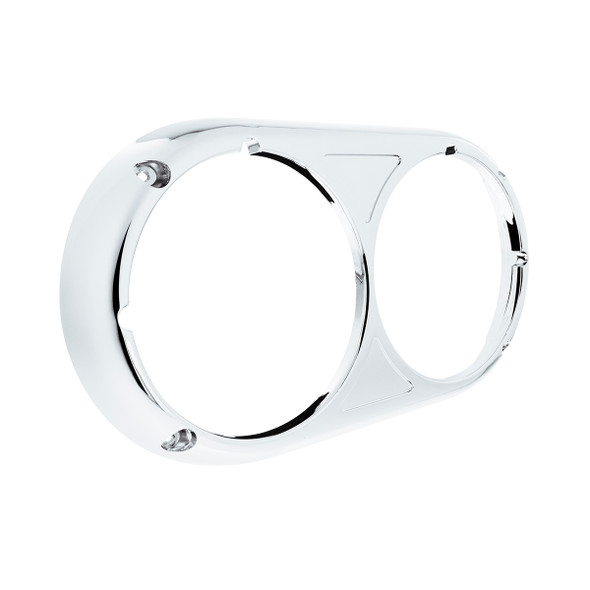 CHROME PLASTIC HEADLIGHT BEZEL FOR 1967-1987 PETERBILT 359 - ORIGINAL STYLE