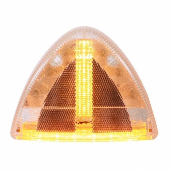 30 LED LOW PROFILE TURN SIGNAL LIGHT FOR 1987-2007 PETERBILT 379/378/357 - AMBER LED/CLEAR LENS