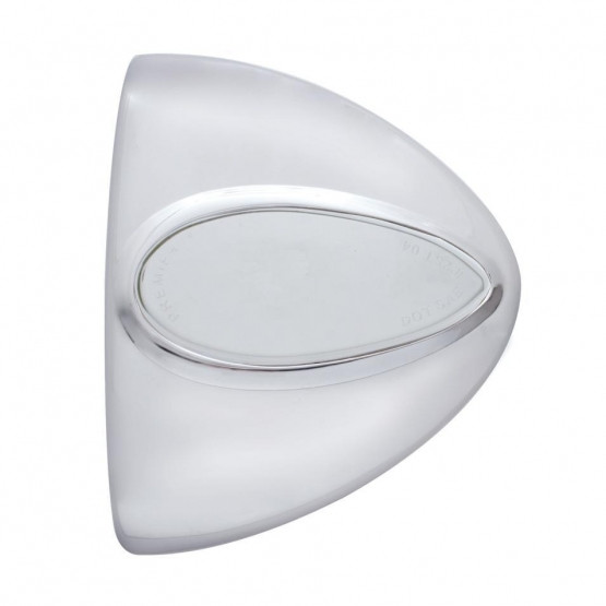 39 LED TEARDROP HEADLIGHT TURN SIGNAL LIGHT COVER FOR PETERBILT - AMBER LED/CHROME LENS