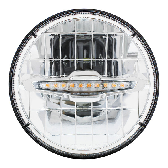 ULTRALIT - 3 High Power LED 7" Headlight With 10 LED  AmberPosition Light Bar