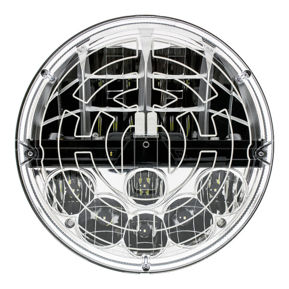 ULTRALIT - Heated 7" LED Headlight With Polycarbonate Lens & Housing