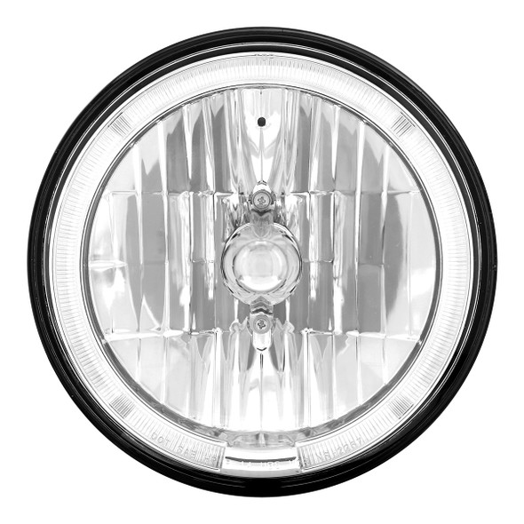 ULTRALIT - 7" Crystal Headlight With LED Halo Ring