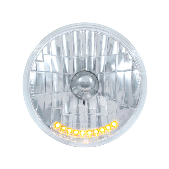 ULTRALIT - 7" Crystal Headlight With 10 Amber LED Position Lights