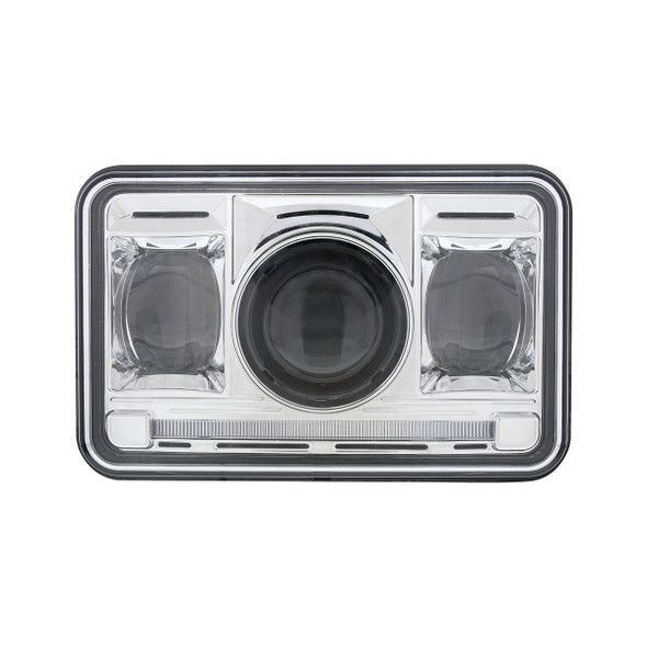 ULTRALIT - 11 High Power LED 4" X 6" Projection Headlight High Beam