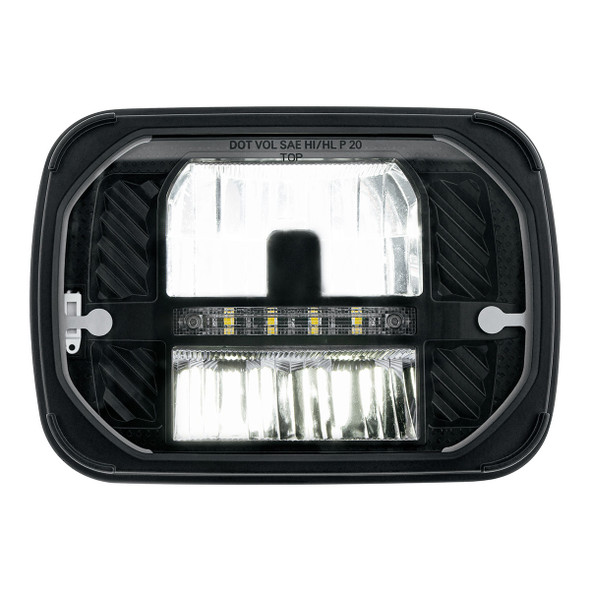 ULTRALIT - HEATED 5"X7" LED HEADLIGHT WITH WHITE POSITION LIGHT