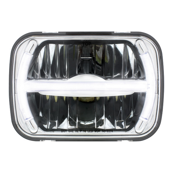 ULTRALIT - 7 LED 5" X 7" Rectangular Light With LED Light Bar