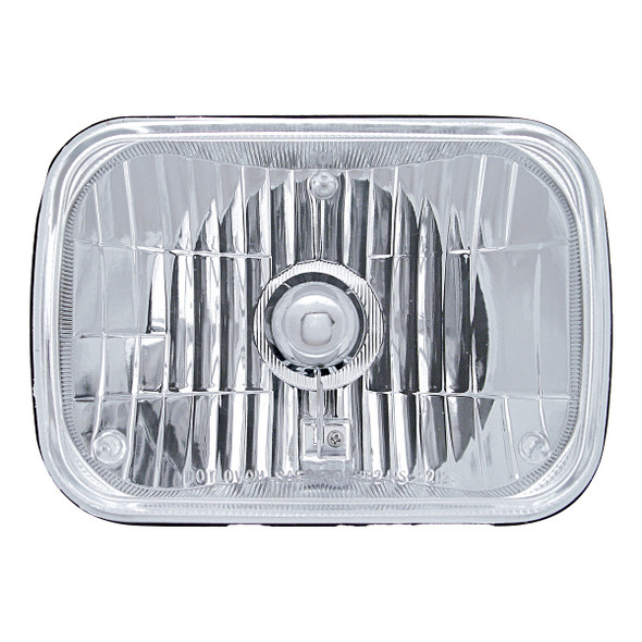 ULTRALIT - 5" X 7" Crystal Rectangular Headlight, Glass Lens
