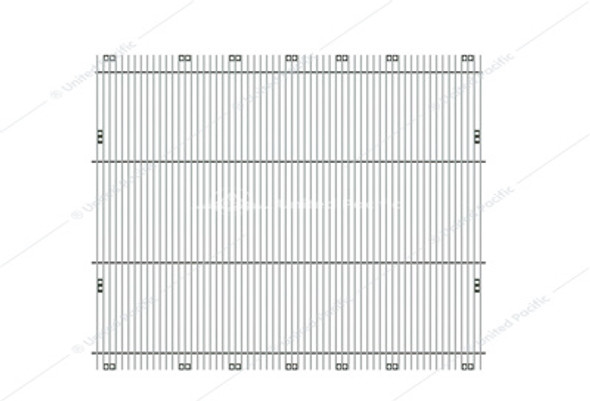 ALUMINUM BILLET STYLE GRILLE INSERT WITH VERTICAL BARS FOR PETERBILT 379 EXTENDED HOOD