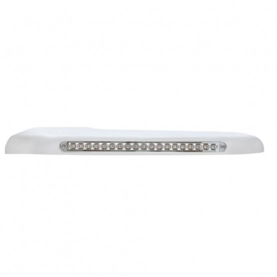 19 AMBER LED FRONT FENDER COVER FOR PETERBILT 388 (2008-2015) & 389 (2008-2023)-CLEAR LENS - DRIVER