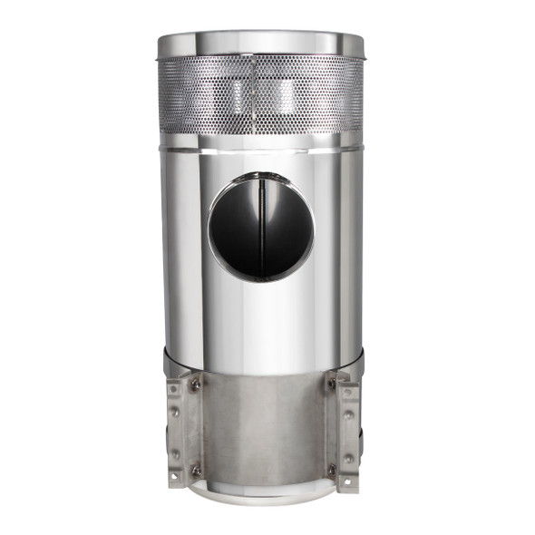 15" STAINLESS AIR CLEANER KIT WITH BRACKETS FOR PETERBILT