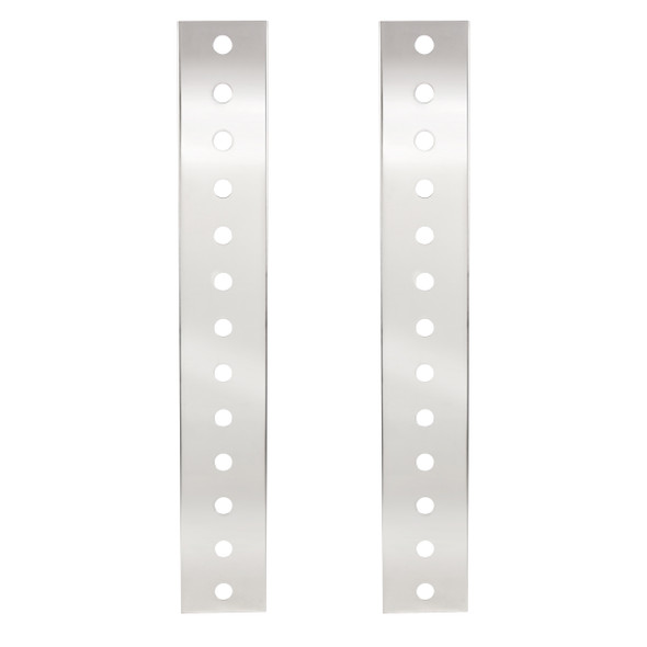 30104-UP PETERBILT STAINLESS FRONT AIR CLEANER BRACKET ONLY - 26 MINI LIGHT CUTOUTS