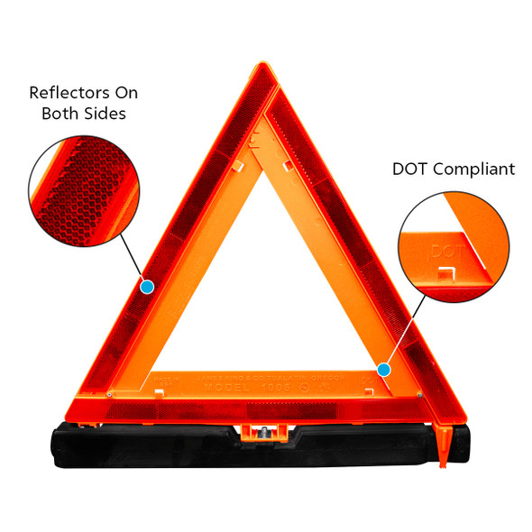 Emergency Warning Triangle Kit (3-Pack)