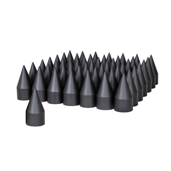 33mm x 4-1/8" Matte Black Spike Nut Cover - Thread-On (Bulk)