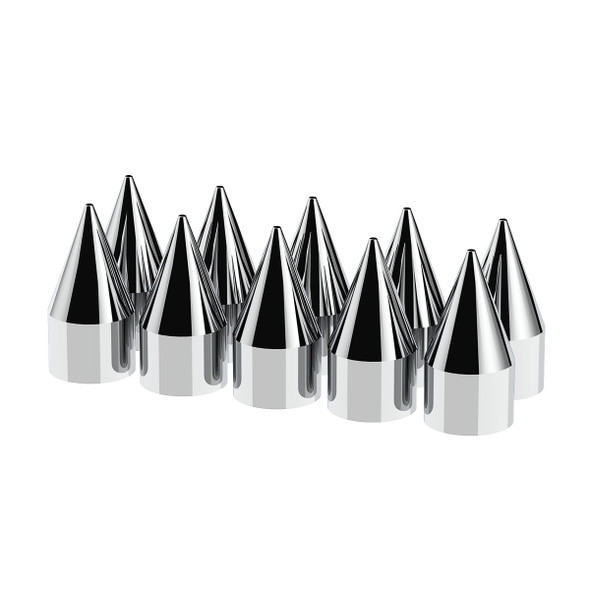33mm X 4-1/8" Chrome Plastic Spike Nut Covers - Thread-On (Box of 10)