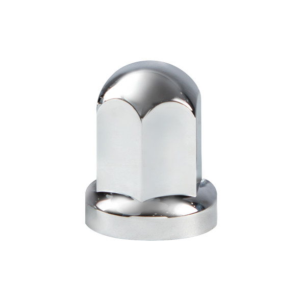 33mm X 2-7/16" Chrome Plastic Standard Nut Cover With Flange - Push-On (Color Box of 60)