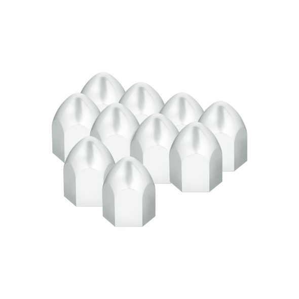 1" x 1 5/8" Chrome Plastic Bullet Nut Cover - Push-On (10 Pack)