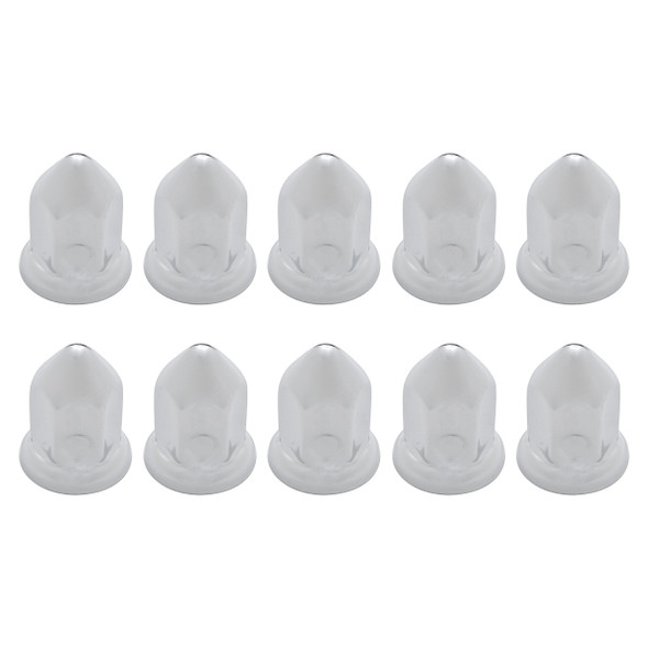 33mm x 2-3/8" Stainless Pointed Nut Covers With Flange (10-Pack)
