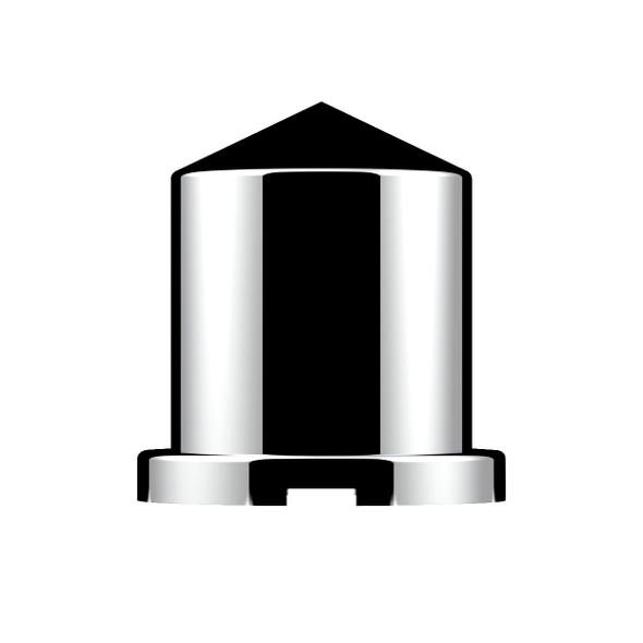1-1/8" X 1-7/8" Chrome Plastic Pointed Nut Cover - Push-On