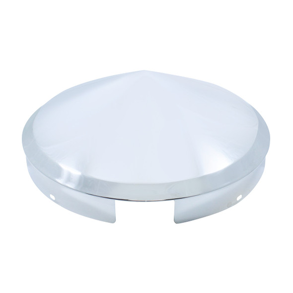 4 Even Notched Chrome Pointed Front Hubcap - 1" Lip