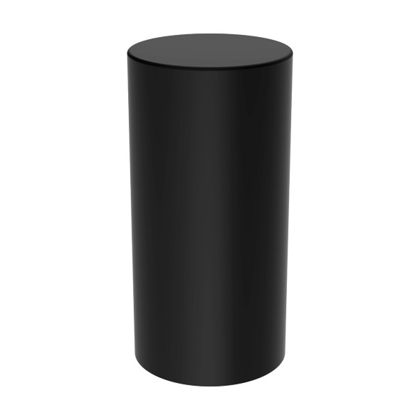 33mm x 4-1/4" Matte Black Tall Cylinder Nut Covers - Thread-On (60-Pack)