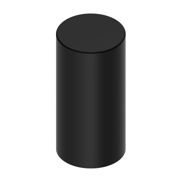 33mm X 4-1/4" Matte Black Tall Cylinder Nut Cover - Thread-On (Bulk)