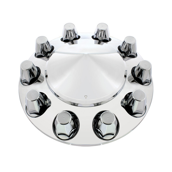 Pointed Front Axle Cover With 33mm Standard Thread-On Nut Covers - Chrome