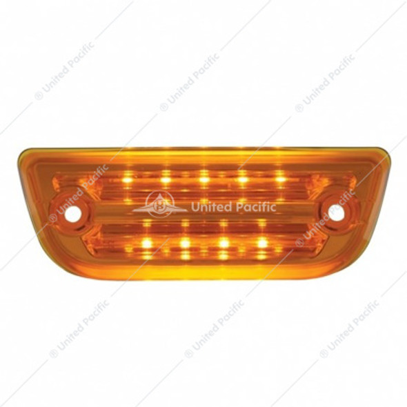 36779-UP 9 LED RECTANGULAR CAB LIGHT FOR PETERBILT 579 & KENWORTH T680/T770/T880- AMBER LED/AMBER LENS