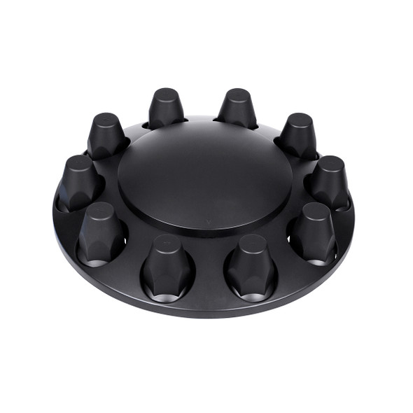 Dome Front Axle Cover With 33mm Standard Thread-On Nut Covers - Matte Black (Color Box)