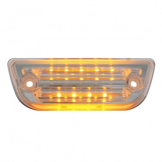 36780-UP 9 LED RECTANGULAR CAB LIGHT FOR PETERBILT 579 & KENWORTH T680/T770/T880 - AMBER LED/CLEAR LENS