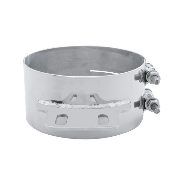 7" Stainless Butt Joint Exhaust clamp - Straight Bracket