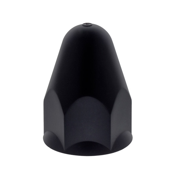 1-1/2" X 2-3/4" Matte Black Painted Plastic Bullet Nut Covers - Push-On (Color Box of 20)