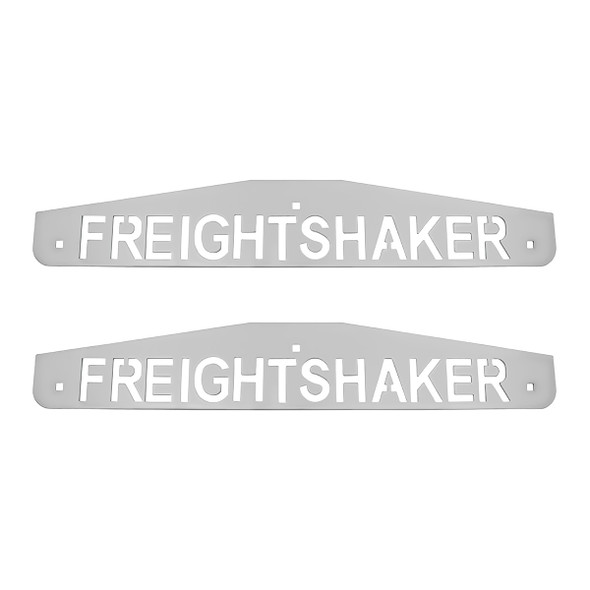 4" X 24" Chrome Freightshaker Bottom Mud Flap Plate - Bolt Thru (Card of 2)