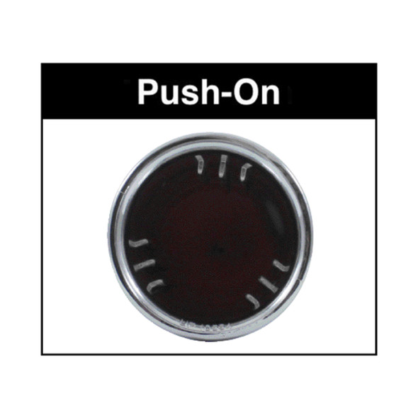 33mm X 4 3/8" Chrome Plastic V-Spike Nut Cover - Push-On (Bulk)