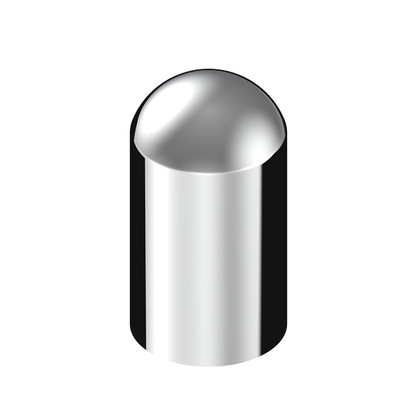 33mm x 3-3/4" Chrome Plastic Dome Nut Cover - Thread-On (Bulk)