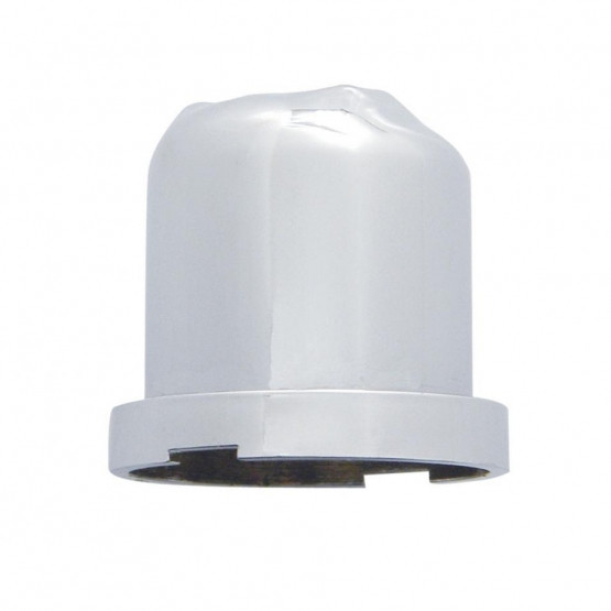 3/4" X 1-1/2" Chrome Plastic Skull Nut Cover, Push-On Style (10-Pack)