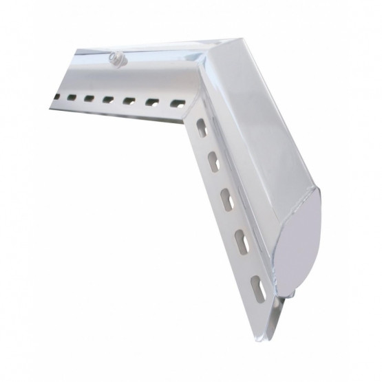 30" Chrome 45-Degree Angled Heavy Duty Mud Flap Hangers - 2.5" Bolt Pattern (Pair)