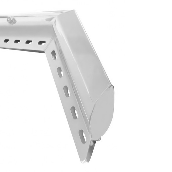 30" Chrome 45-Degree Angled Heavy Duty Mud Flap Hangers - 2" Bolt Pattern (Pair)