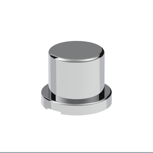 1/2" x 5/8" Chrome Plastic Flat Top Nut Covers - Push-On (10-Pack)