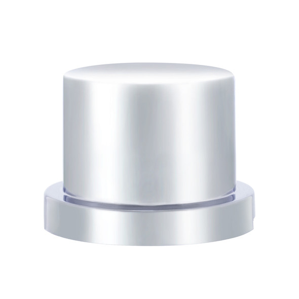 9/16" X 11/16" Chrome Plastic Flat Top Nut Cover - Push-On (Bulk)