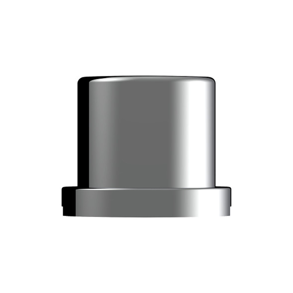 15/16" X 1-3/16" Chrome Plastic Flat Top Nut Cover - Push-On (Bulk)