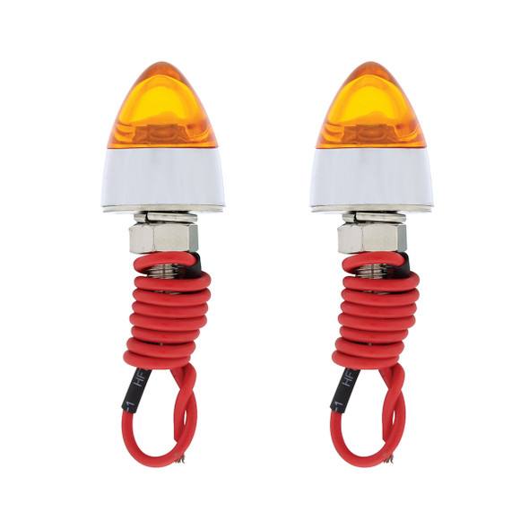 LED Bullet License Plate Fastener - Amber (2-Pack)