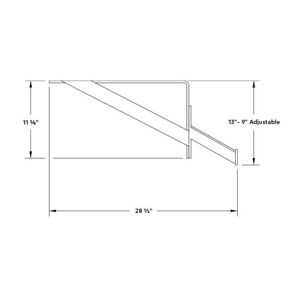 29" 430 Stainless Steel Universal Heavy Duty Full Tandem Fender Mounting Arm Kit (Pair)