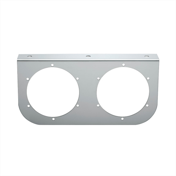 Stainless Light Bracket With 2X 4" Light Cutouts