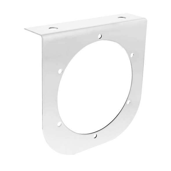 Stainless Light Bracket With Single 4" Light Cutout