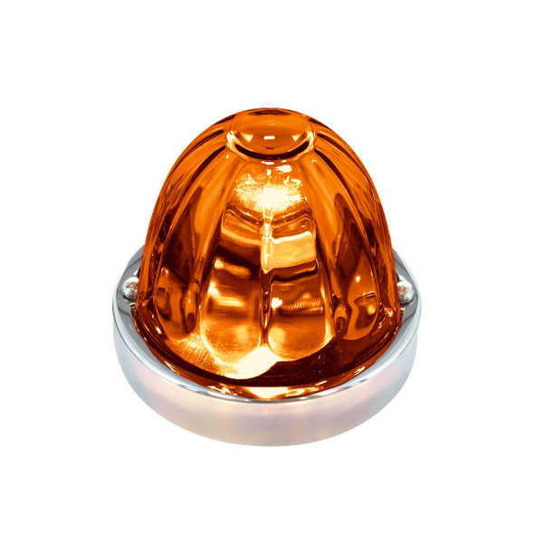 Glass Watermelon Flush Mount Kit - Amber