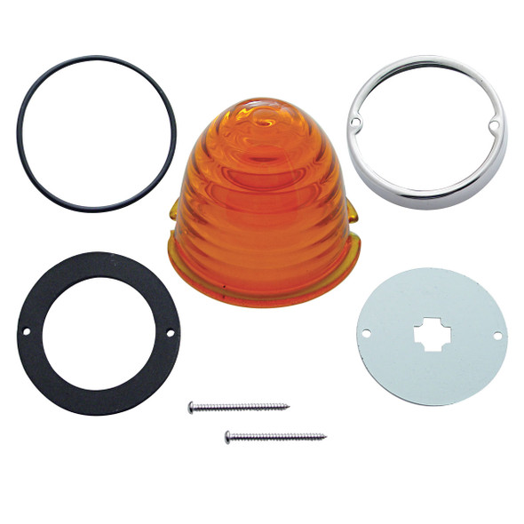 30510-UP GRAKON 1000 CAB LIGHT CONVERSION KIT WITH BEEHIVE GLASS LENS & TWIST IN BASE - AMBER