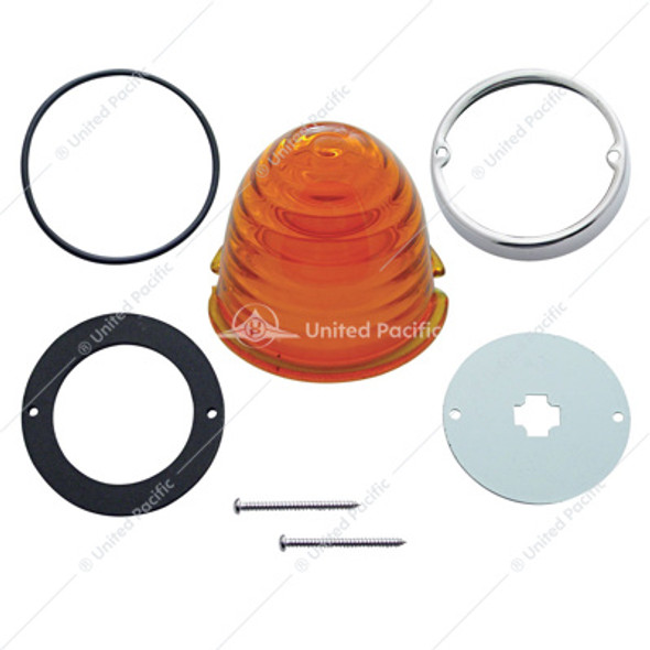 30510-UP GRAKON 1000 CAB LIGHT CONVERSION KIT WITH BEEHIVE GLASS LENS & TWIST IN BASE - AMBER