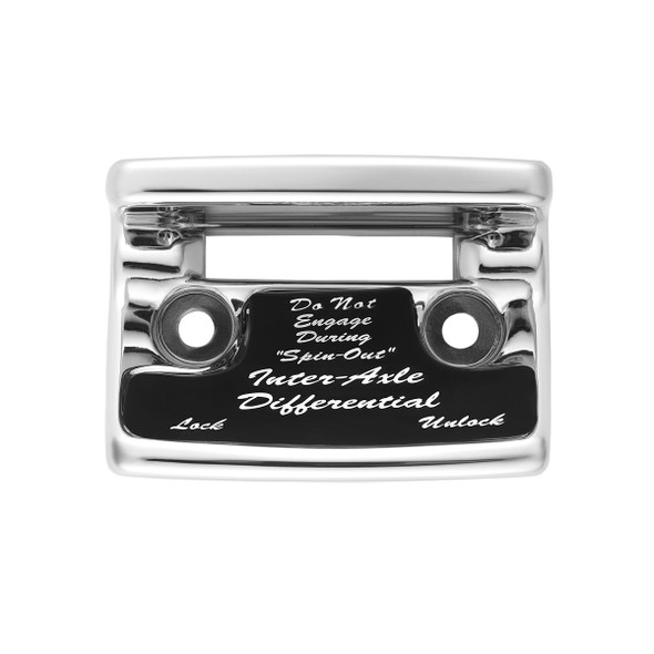 Chrome Plastic Axle/Differential Switch Guard With Glossy Sticker For 1990-2010 Freightliner Classic-Black